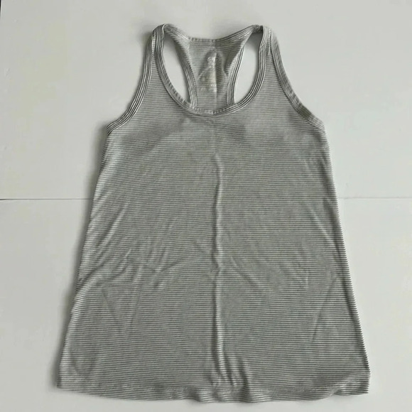 Olive Striped Racer Back Tank Top Sz XS - Picture 1 of 4